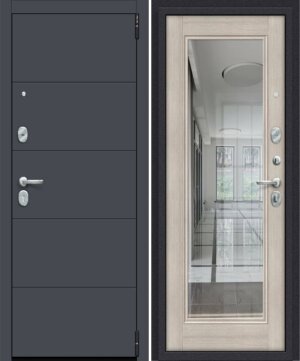 Дверь наружная металлическая Porta R 4.П61 Graphite Pro, Cappuccino Veralinga