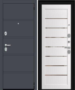 Дверь входная Porta R 8.П222 Graphite Pro, Arctic Wood