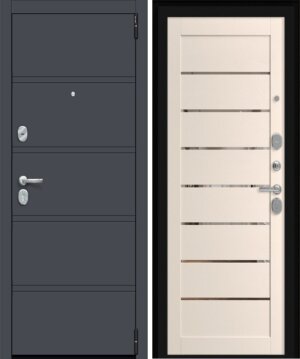 ДВЕРИ ВХОДНЫЕ Porta R 8.П222 Graphite Pro, Nevada Wood