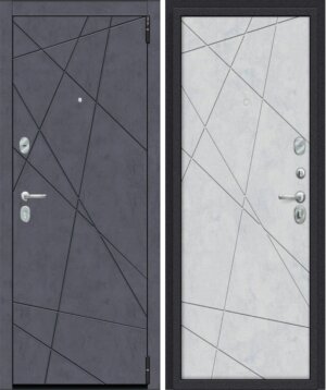 ДВЕРЬ ВХОДНАЯ Porta R 15.15 Graphite Art, Snow Art
